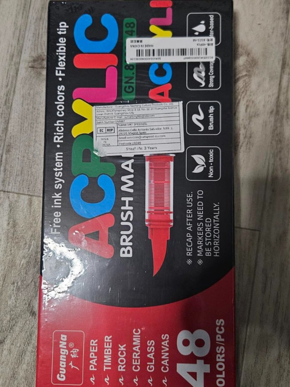 Guangna Acrylic Paint Markers Brush Tip